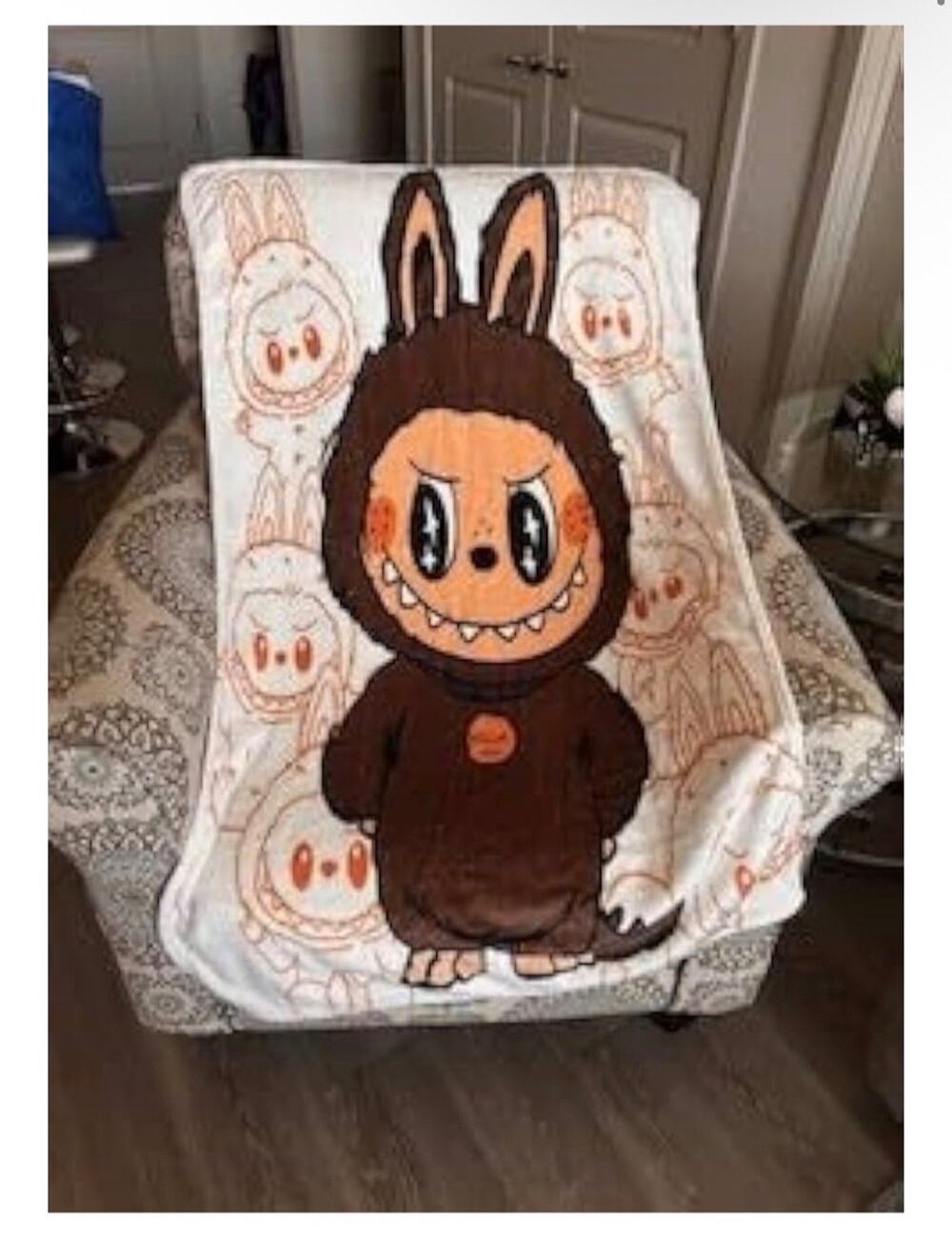 Labu buMonster Bunny Baby Blanket, Soft Plush Throw for Nursery, 31x47